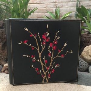 Cherry blossom embroidered photo album